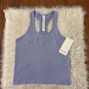 Lululemon Swiftly Tech Tank Top Race Length Shirt Dusty Lilac Serene Blue Size 8